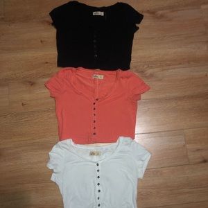 Hollister t-shirts with buttons
